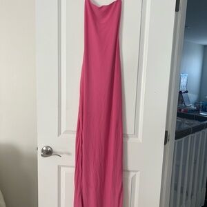 Mesh Pink Maxi Dress